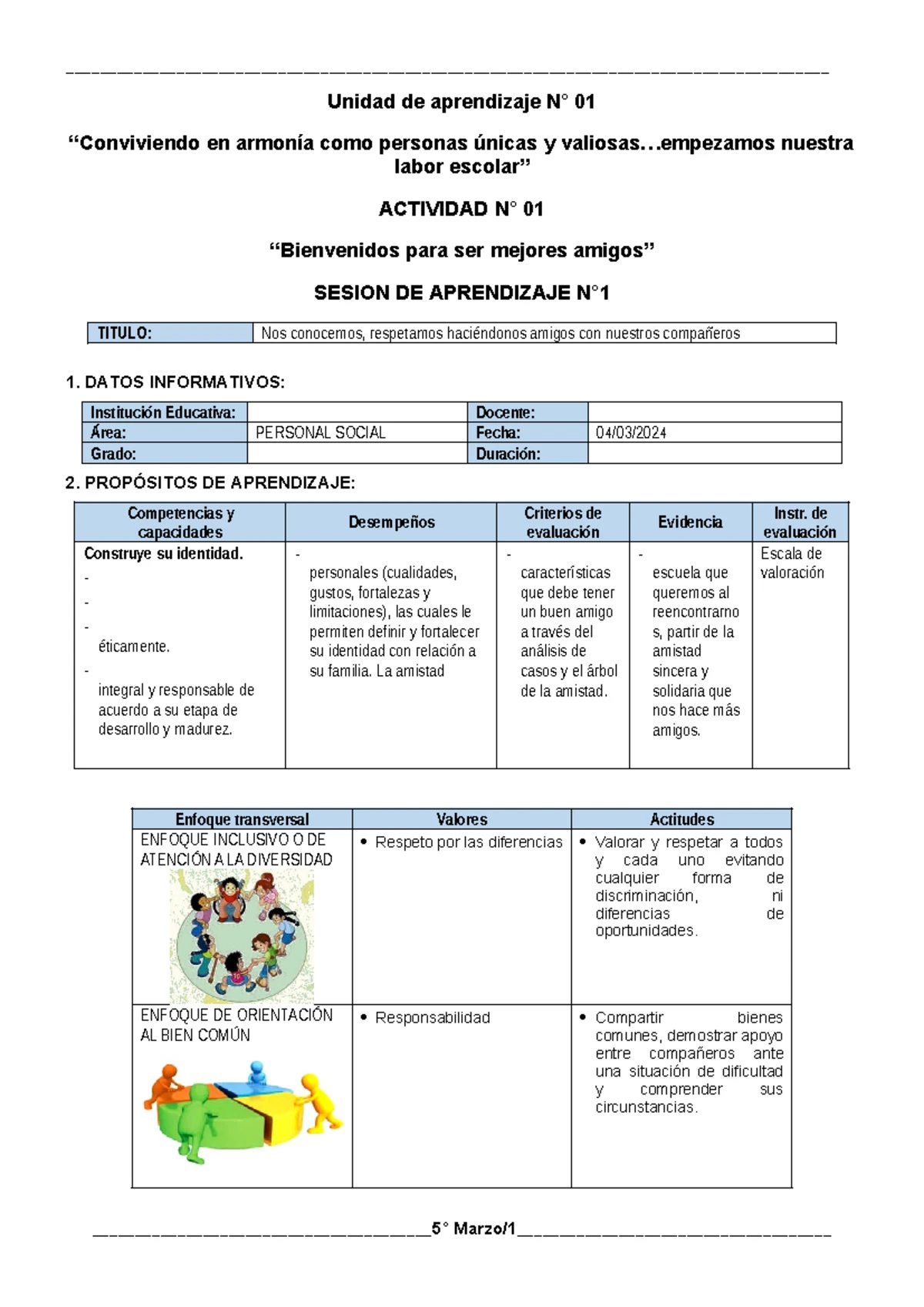 2º U1 S4 Sesion D4 PLAN Lector DIA DE LA Educacion Maestras DE Primaria ...
