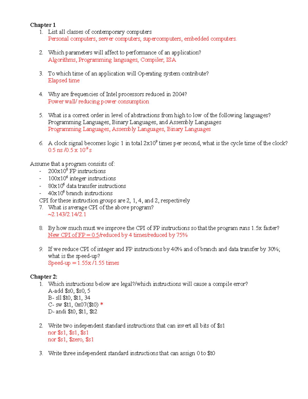 Midterm Review Questions & Answers for Comp Sci 101 - Studocu