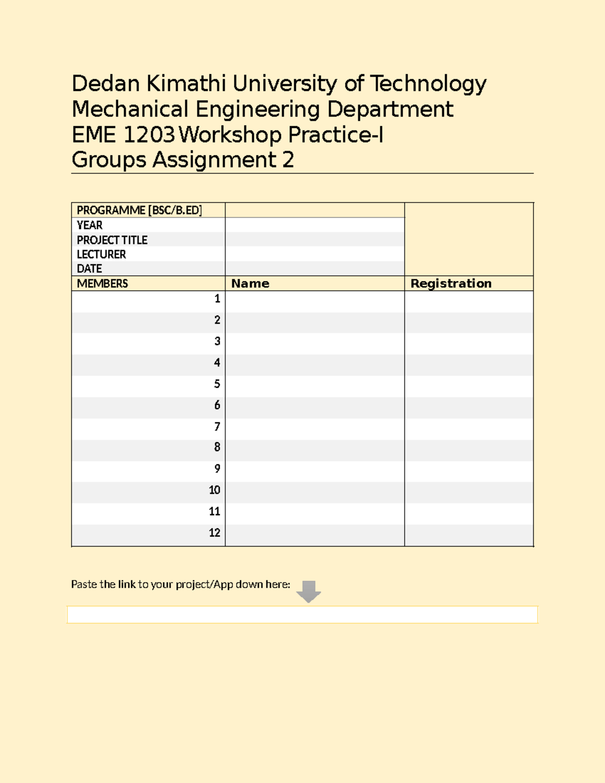 Assignment 2 submission document 2026 - bachelor of science in civil ...