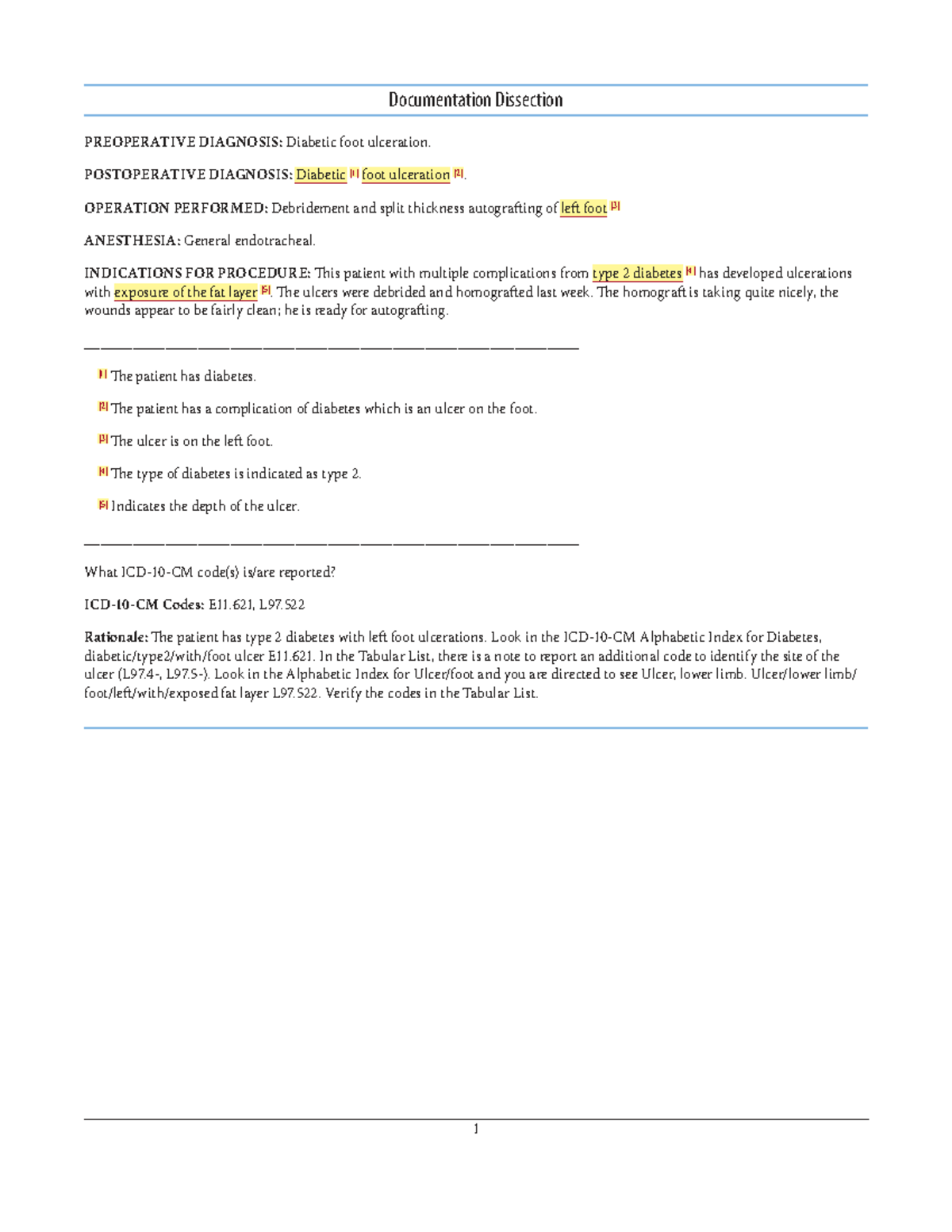 Mod14-Chapter 12: Diabetic Foot Ulcer Documentation & Coding - Studocu