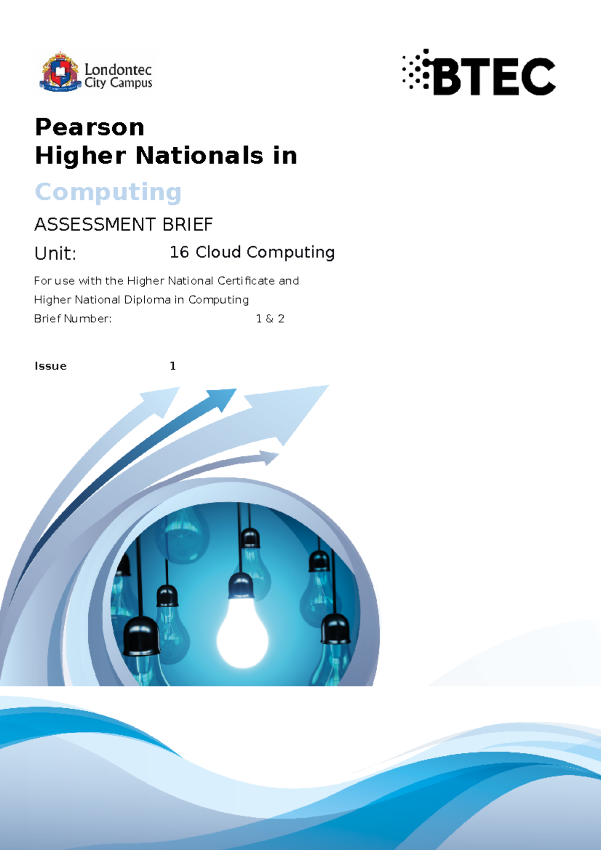 Unit 16 Assignment Brief: Cloud Computing Solutions Analysis - Studocu