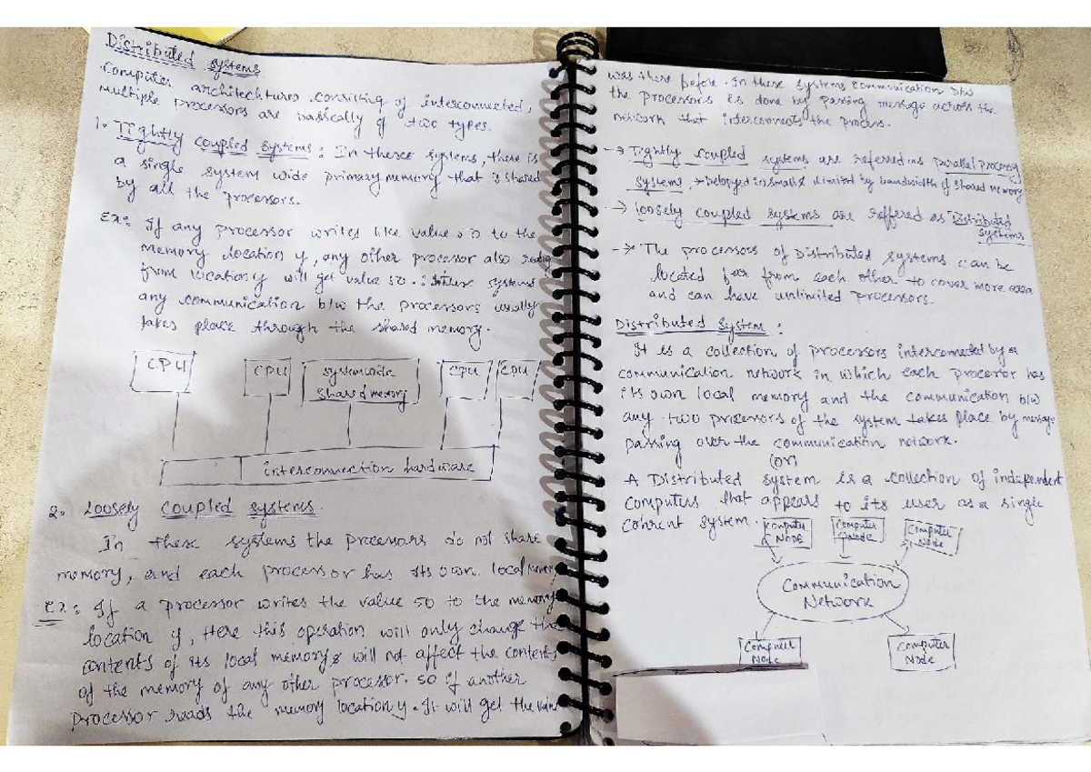 Unit 1: Comprehensive Handwritten Notes on Distributed Systems - Studocu