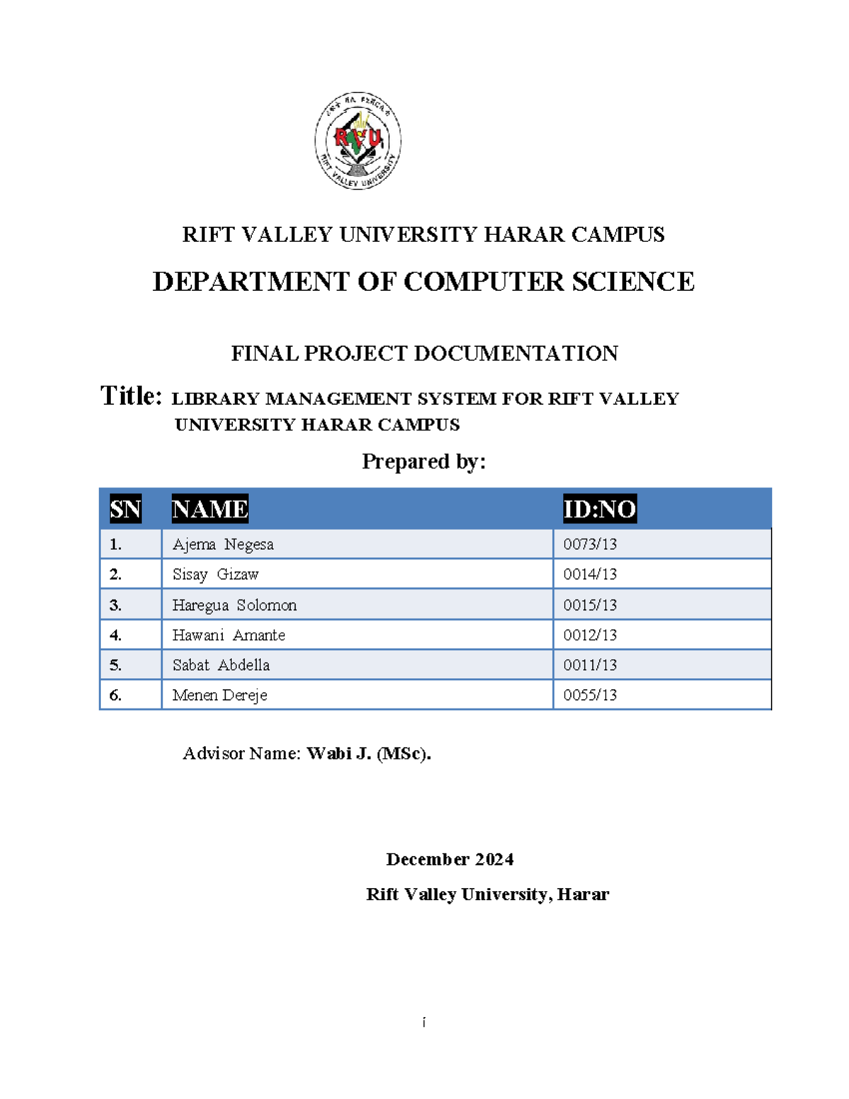 Final Project Documentation: Library Management System for RVU - Studocu