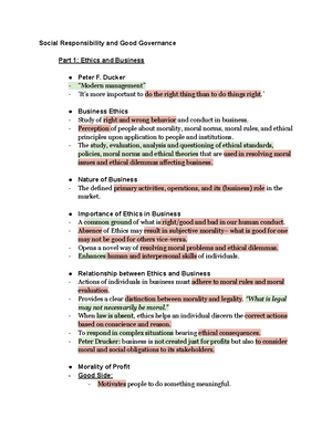 Lesson 2: Business Ethics - Good Governance and Social Responsibility ...