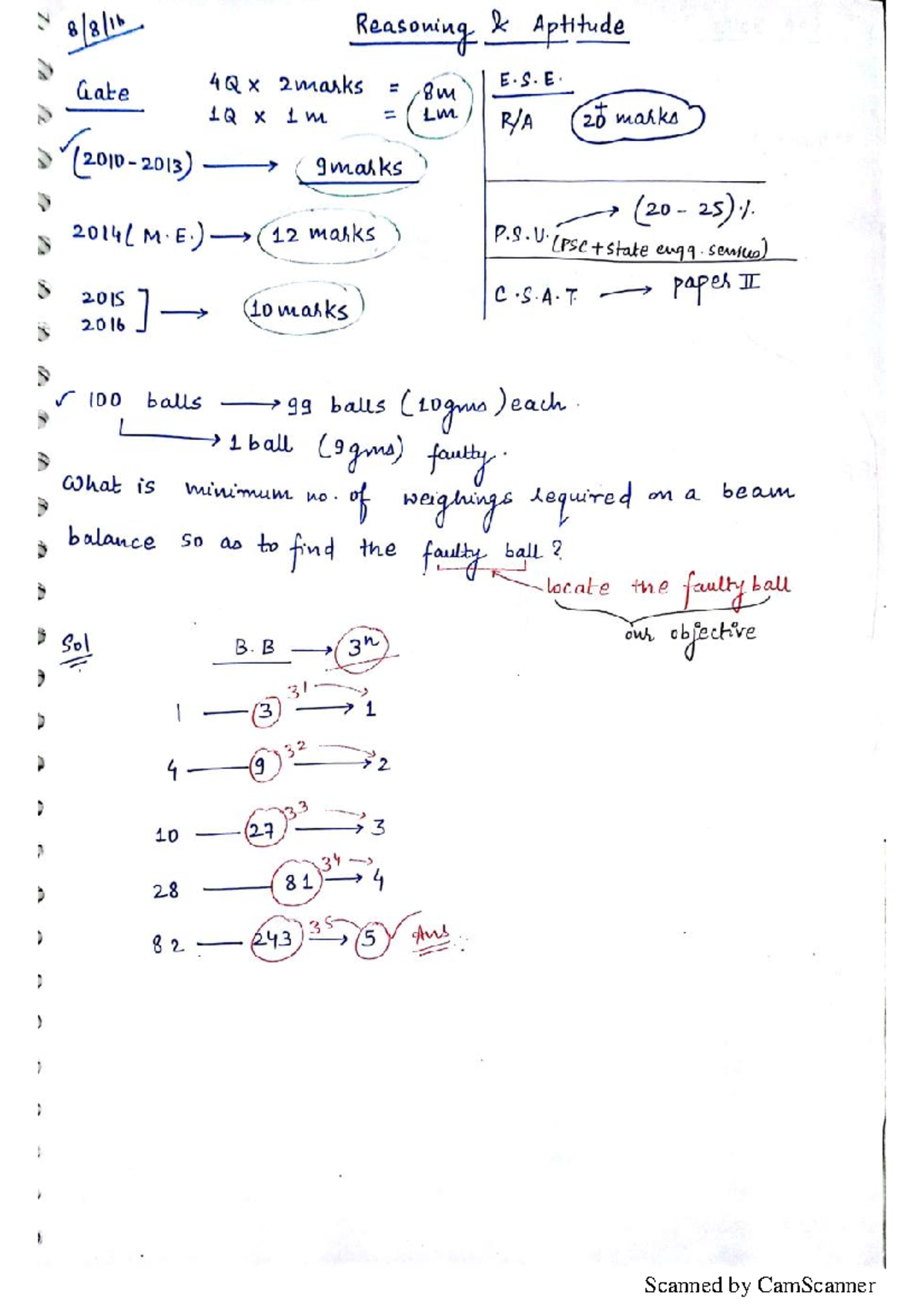 Aptitude and Reasoning Handwritten Notes for Exam Preparation - Studocu