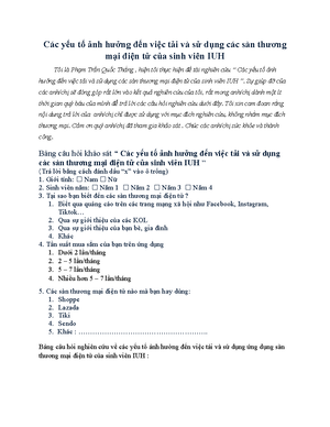 [Solved] Mi quan h cc l thuyt lin quan v yu t nh hng n kt qu hc tp ca ...