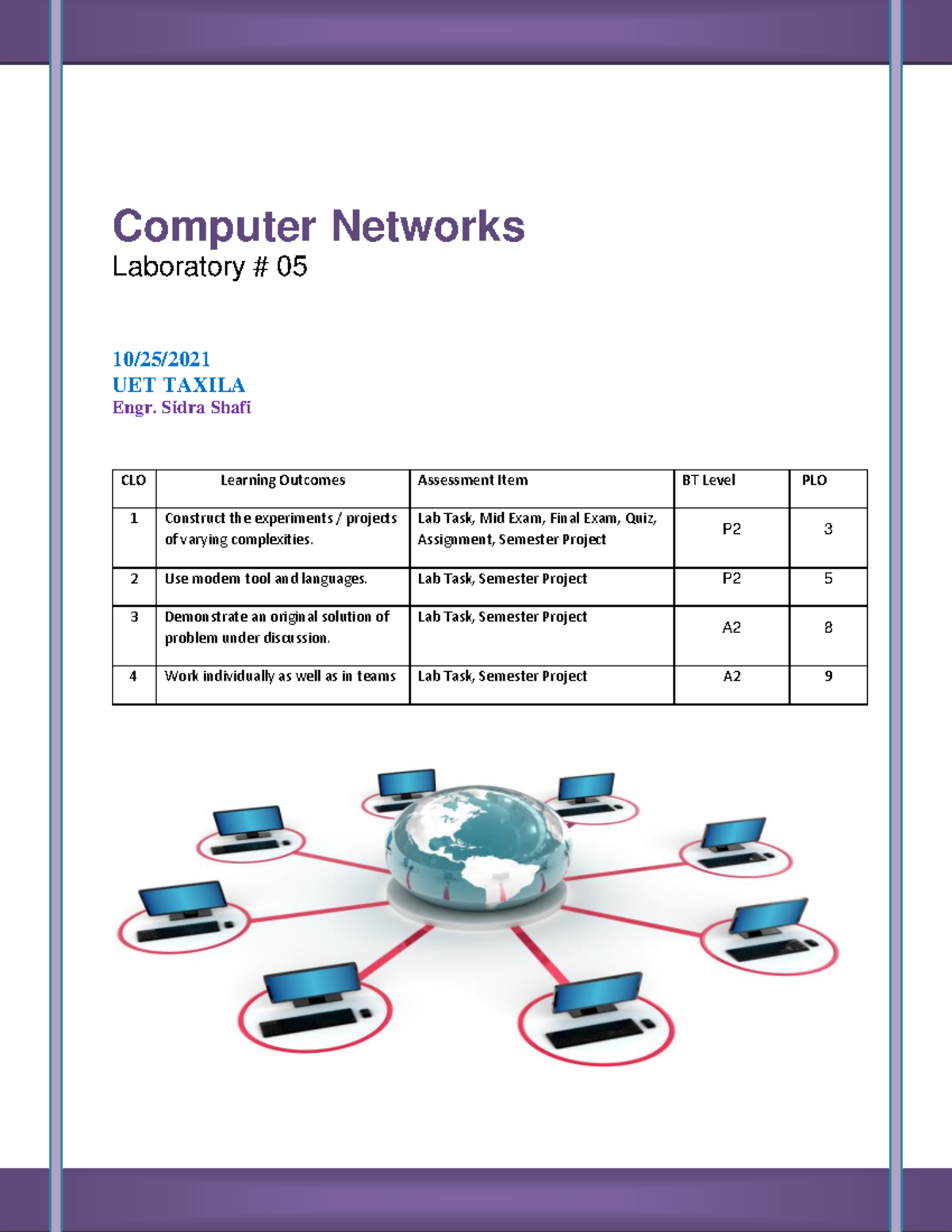 CCN Lab 5 - Subnetting and IP Addressing Scheme in Packet Tracer - Studocu
