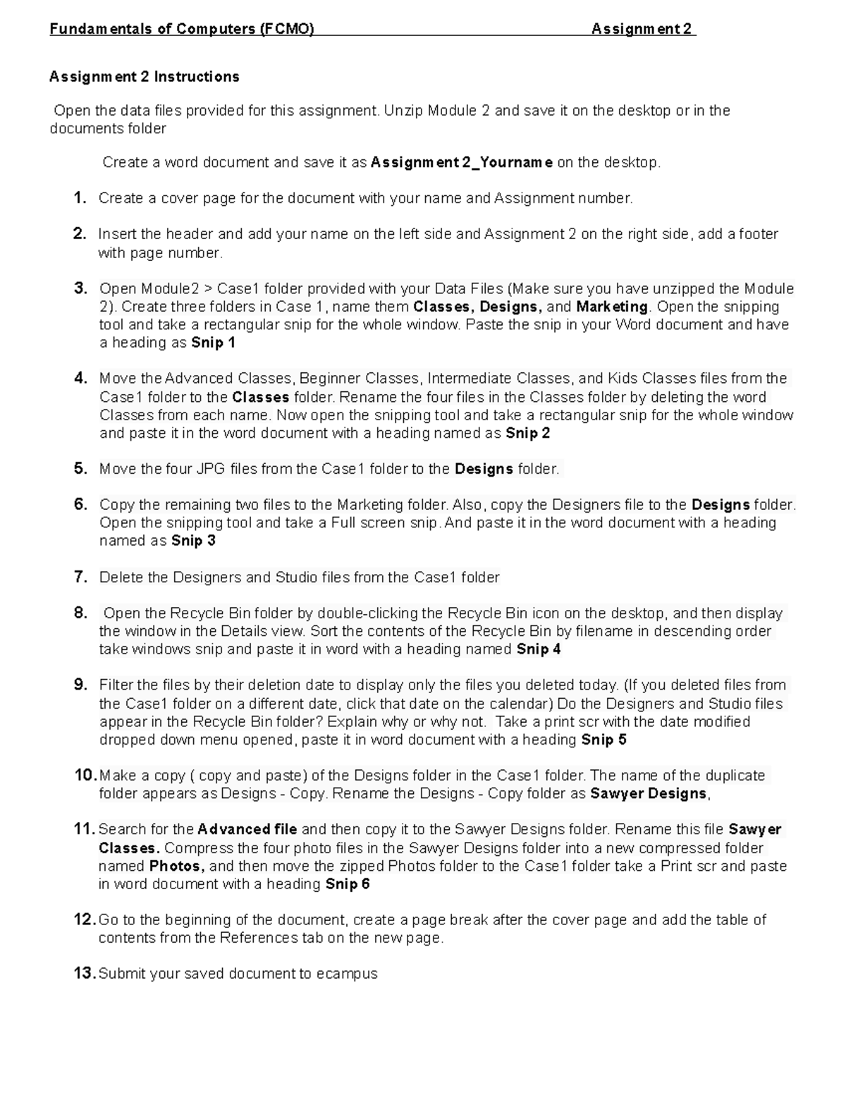 FCMO v2-0 Assignment 2 - sdd - Fundamentals of Computers (FCMO ...