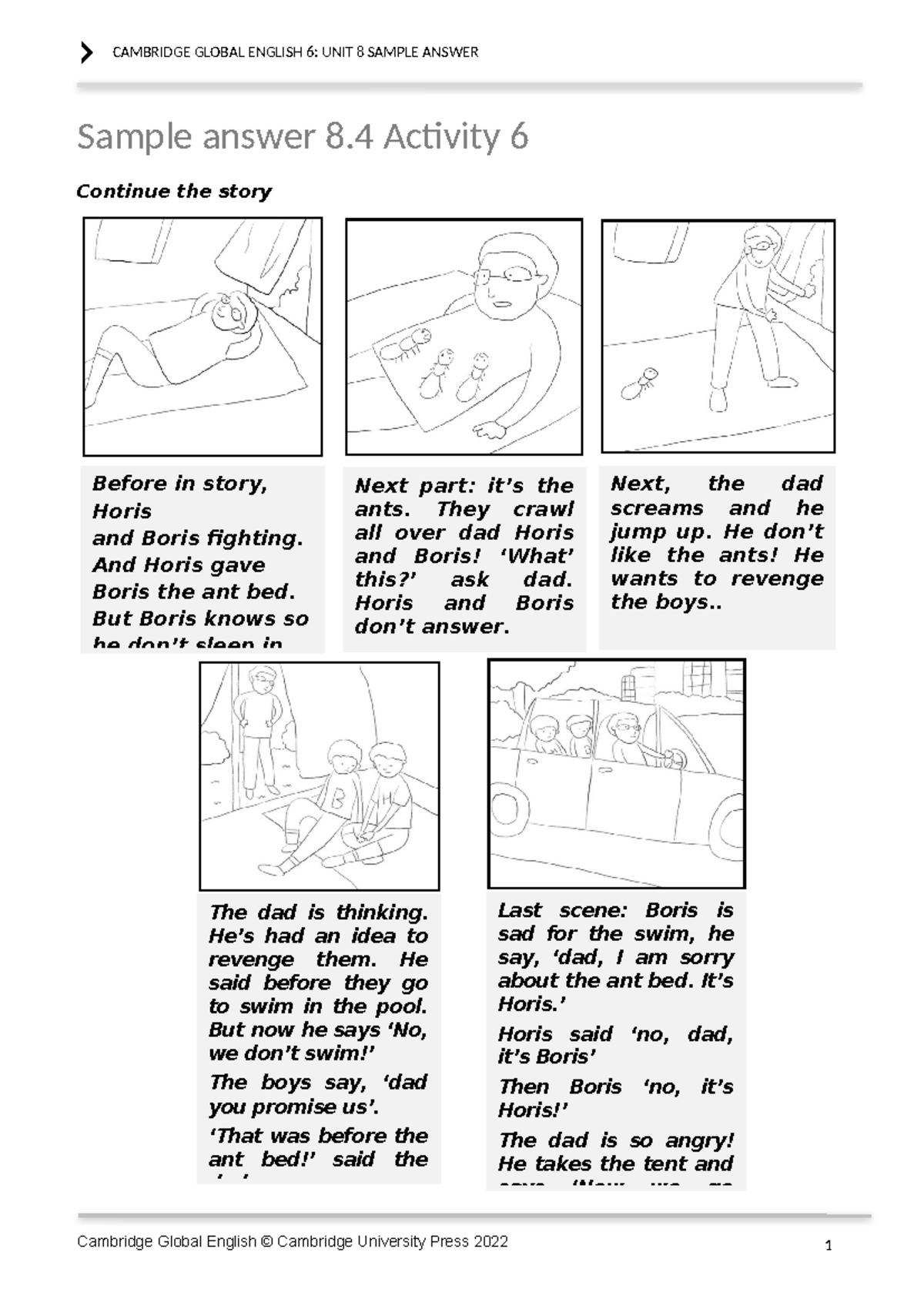 GE 6: Unit 8 Sample Answer - Story Continuation Activity 6 - Studocu