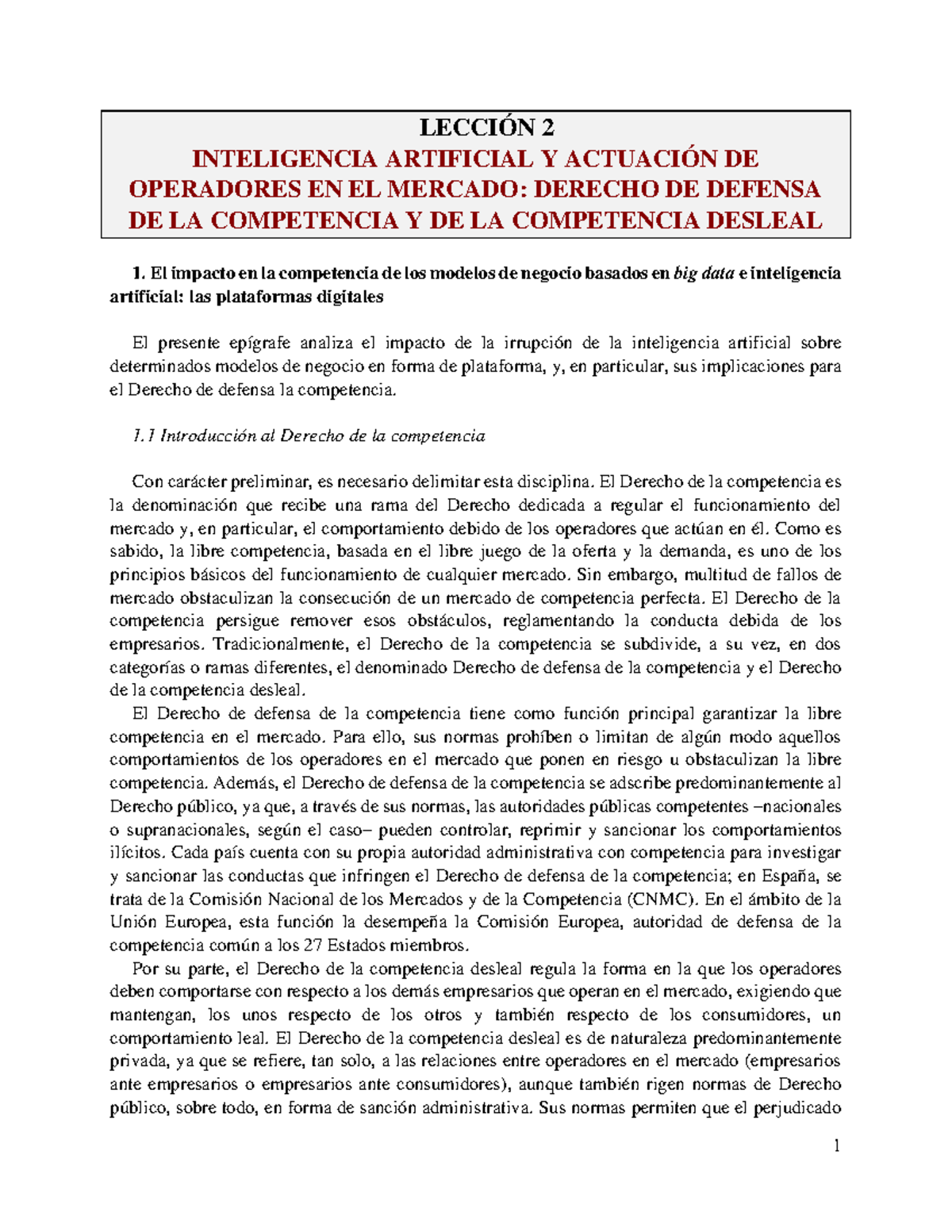 LECCIÓN 2: IMPACTO DE LA INTELIGENCIA ARTIFICIAL EN LA COMPETENCIA ...