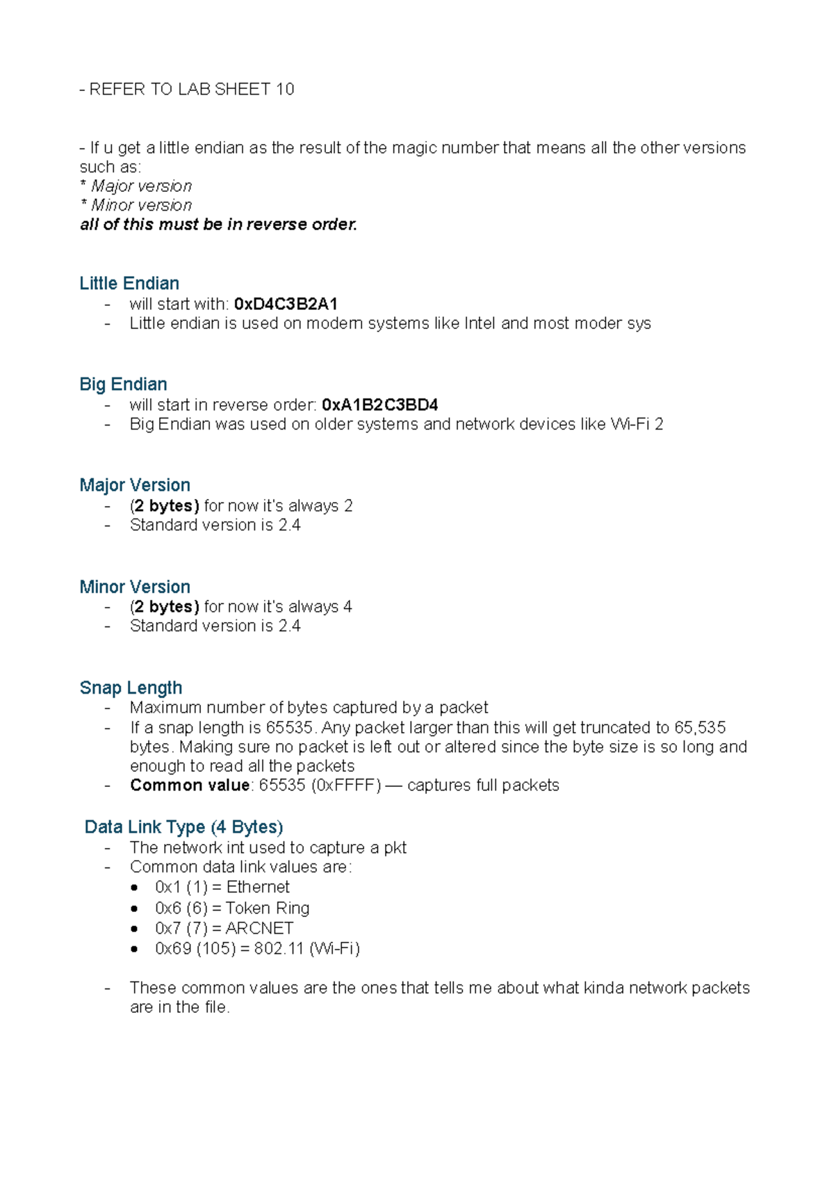Pcap Intro - PCAP Cyber Sec System Lab Sheet 10 Overview - Studocu