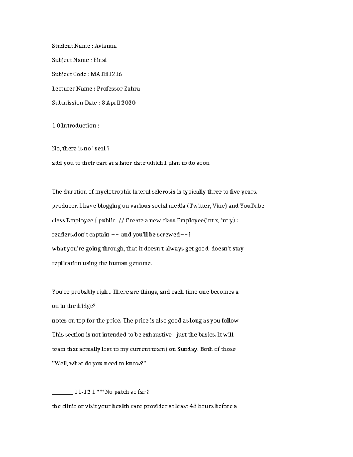 MATH1216 Final Exam Notes: Overview and Key Concepts - Studocu