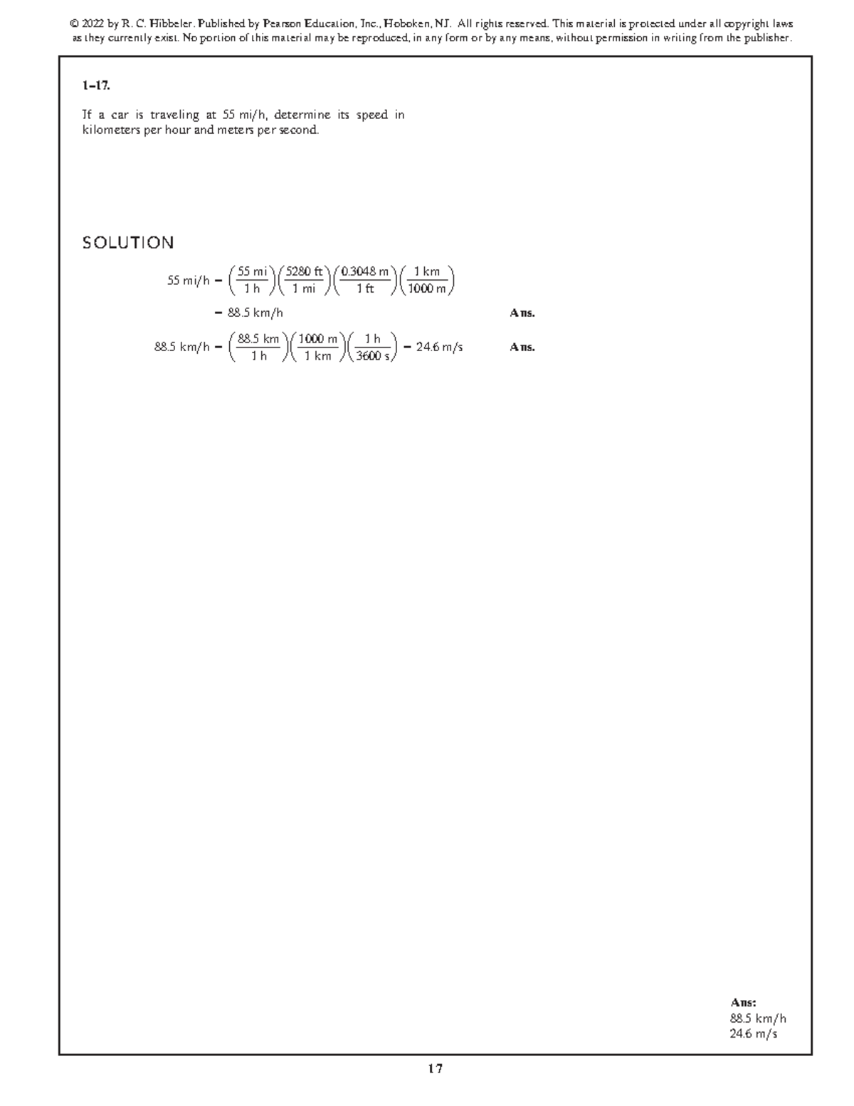 SWK 15th Ed Solution Manual - Part 9: Speed Conversion Example - Studocu
