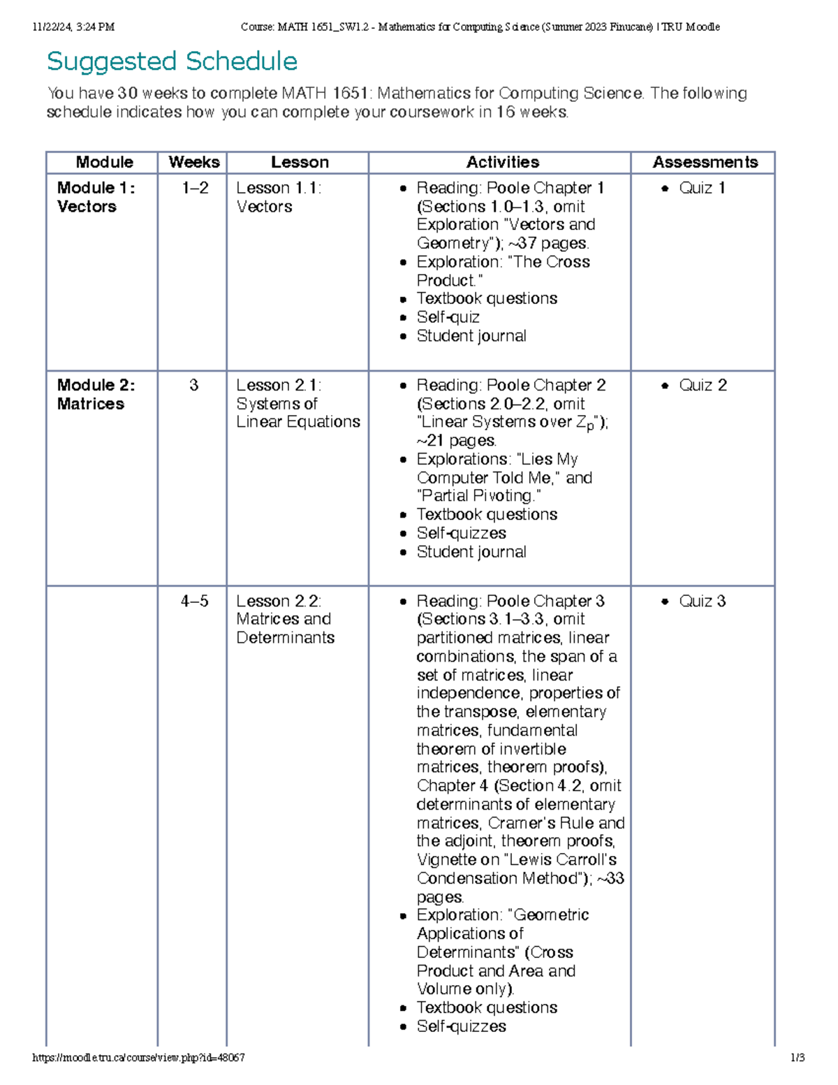 MATH 1651 SW1.2 - Mathematics for Computing Science (Summer 2023 ...
