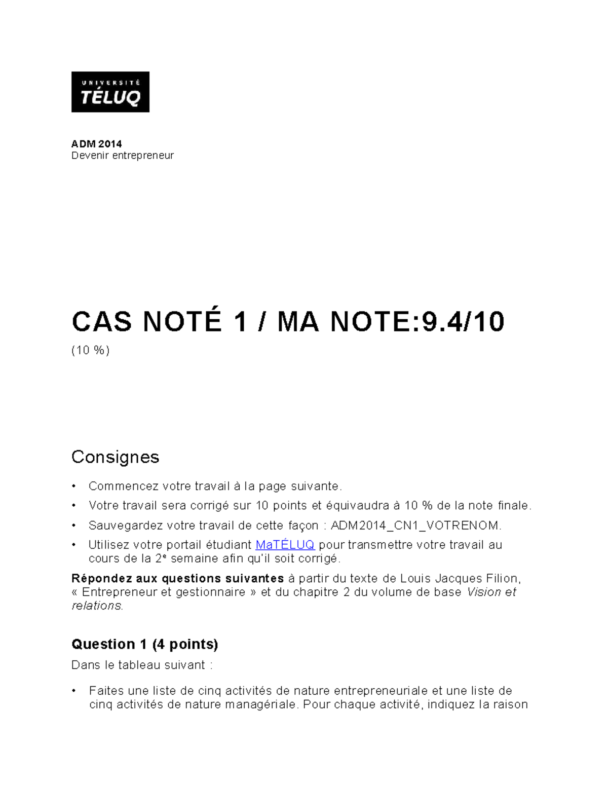 ADM2014 CN1 - CAS NOTE 1 IMPRIMERIES CLAUDE BOISVERT - ADM 2014 Devenir ...