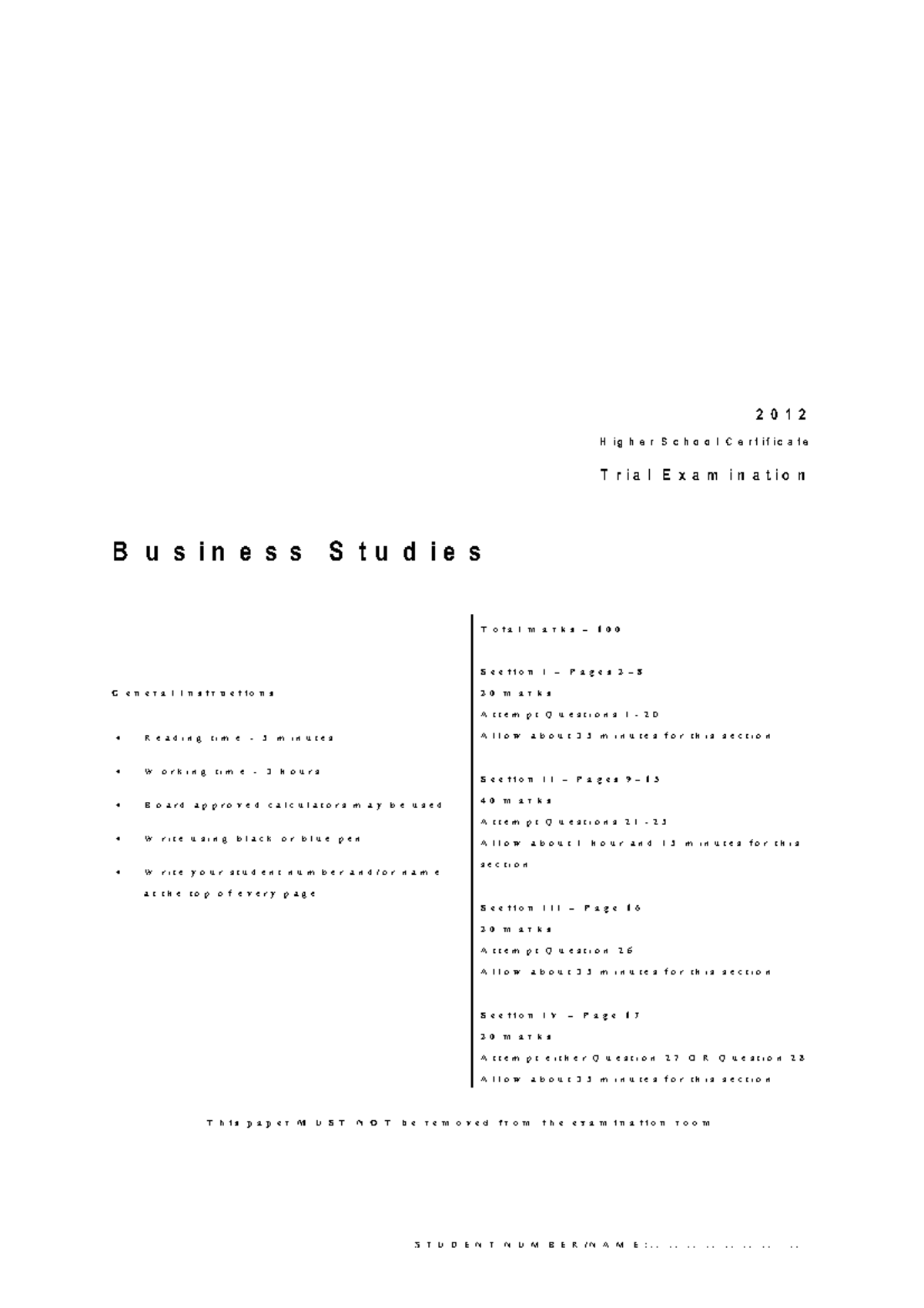 2012 HSC Business Studies Trial Exam Solutions: Comprehensive Guide ...
