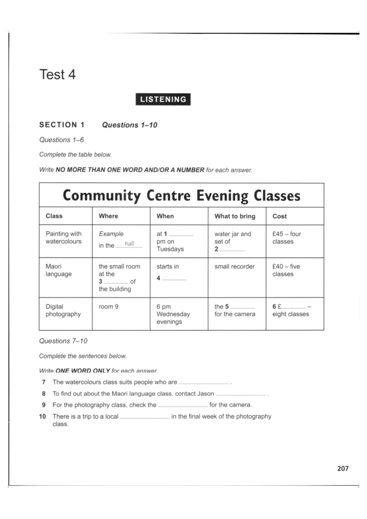 Official Guide - Test 4 Listening Exam Notes and Answers - Studocu