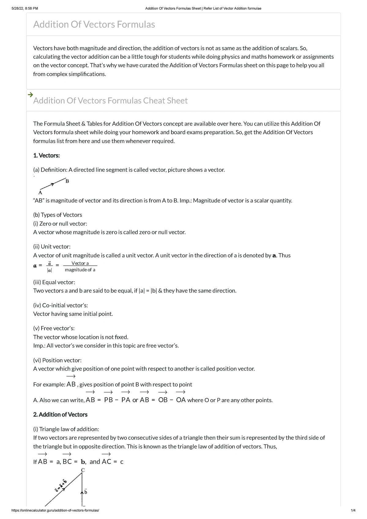 3-Dimensional Coordinate Geometry Formulas List, Cheat Sheet & Tables ...