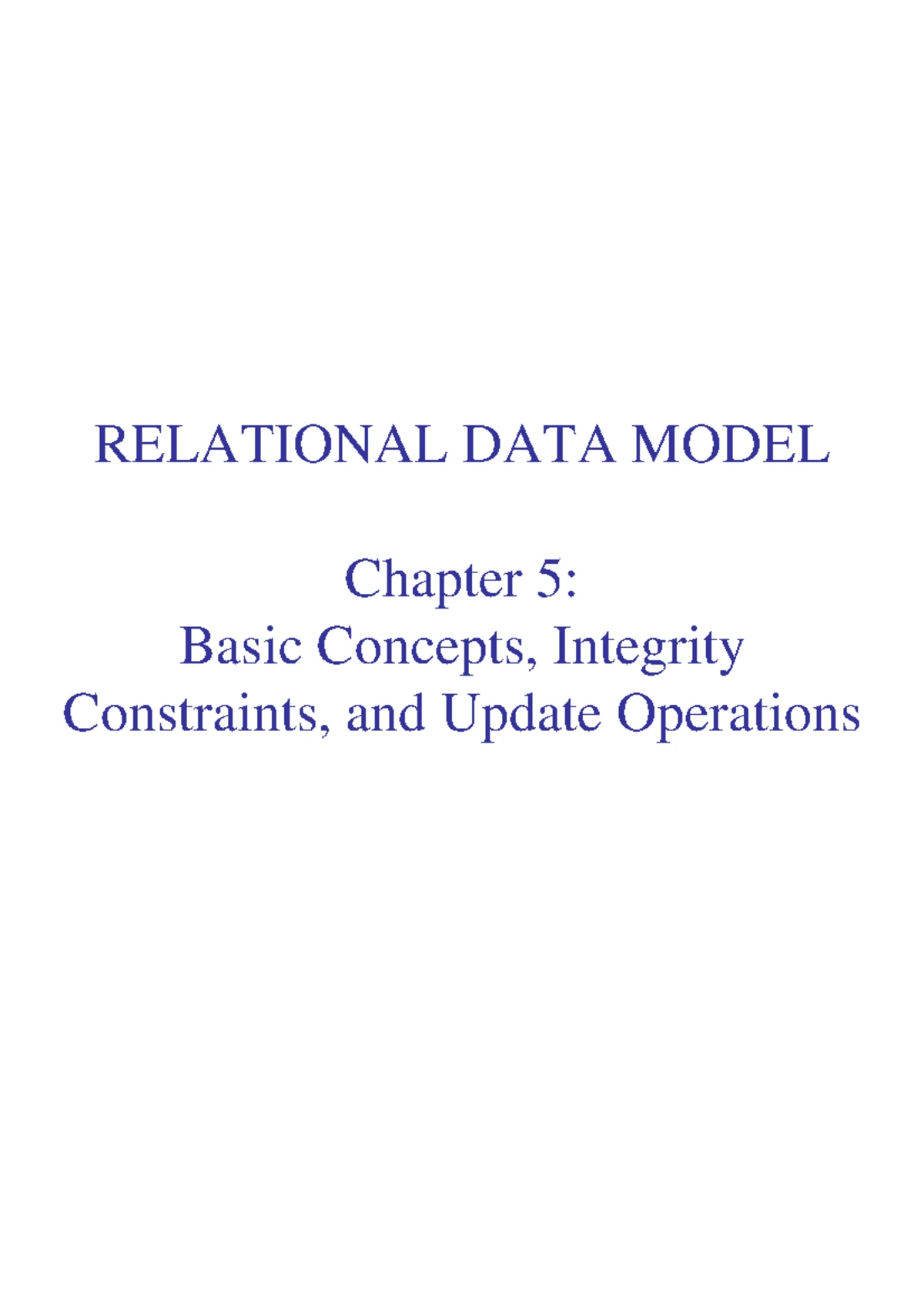 01-Basic Concepts - Chapter 1: Databases and Database Users BASIC ...