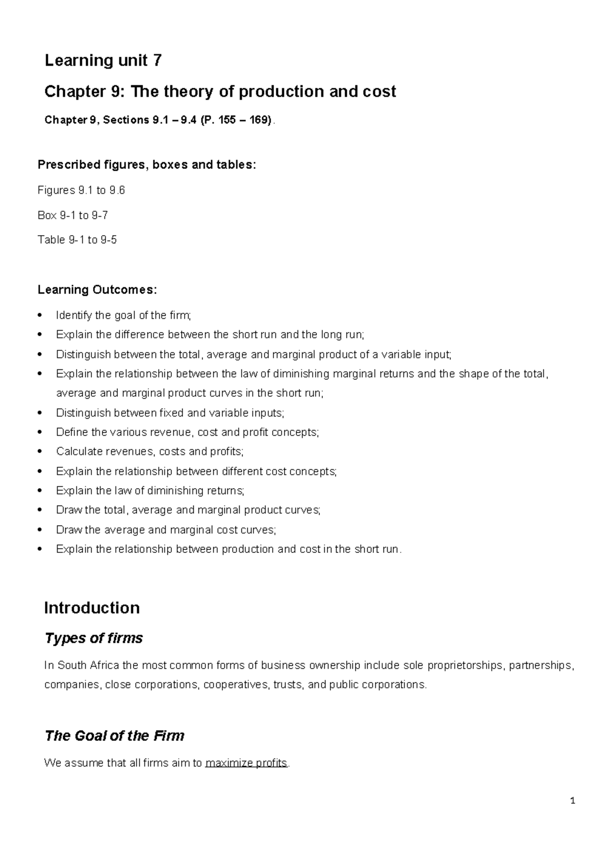Notes Chapter 9 LU7 - i would like to further expand on my current ...