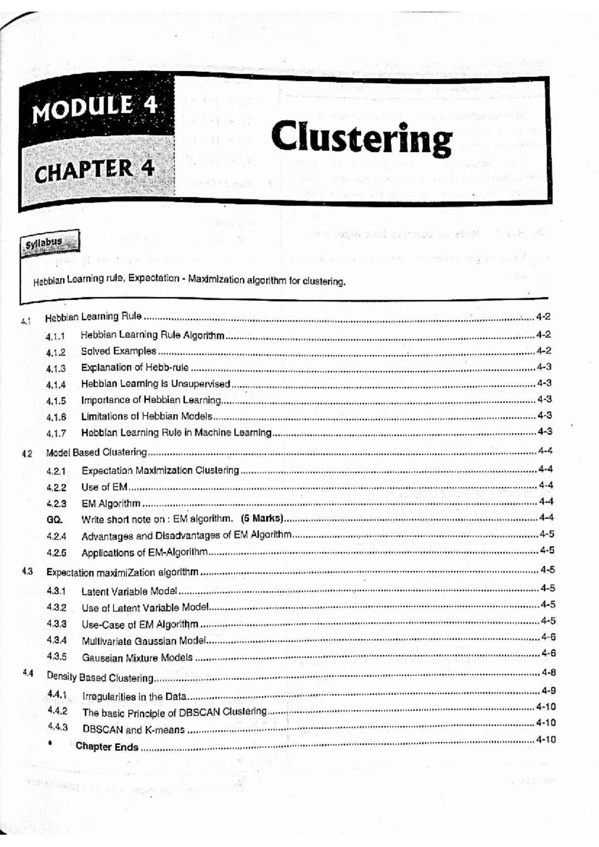 ML Chp-04 - Notes based on module 4 - MODULE 4 Clustering CHAPTER 4 ...