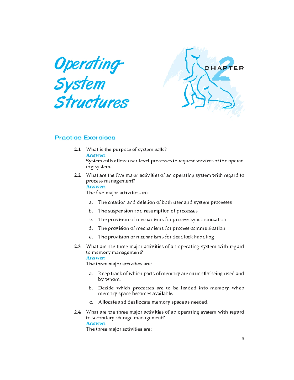 3.Practice Exercise Solution for OS - 3 C H A P T E R Processes ...