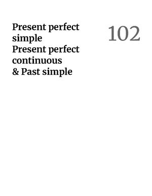Grammar - Present Simple & Continuous Overview (ENG101) - Studocu