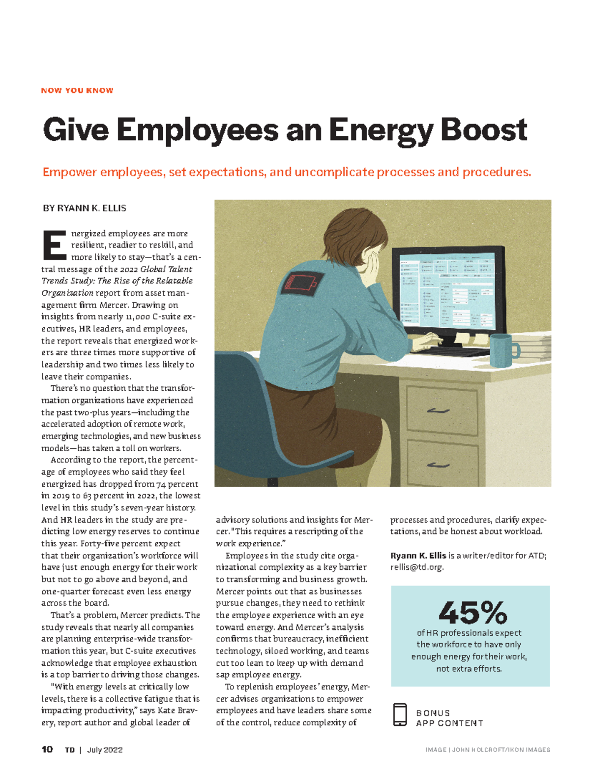 Article Give Employees an Energy Boost - E nergized employees are more ...