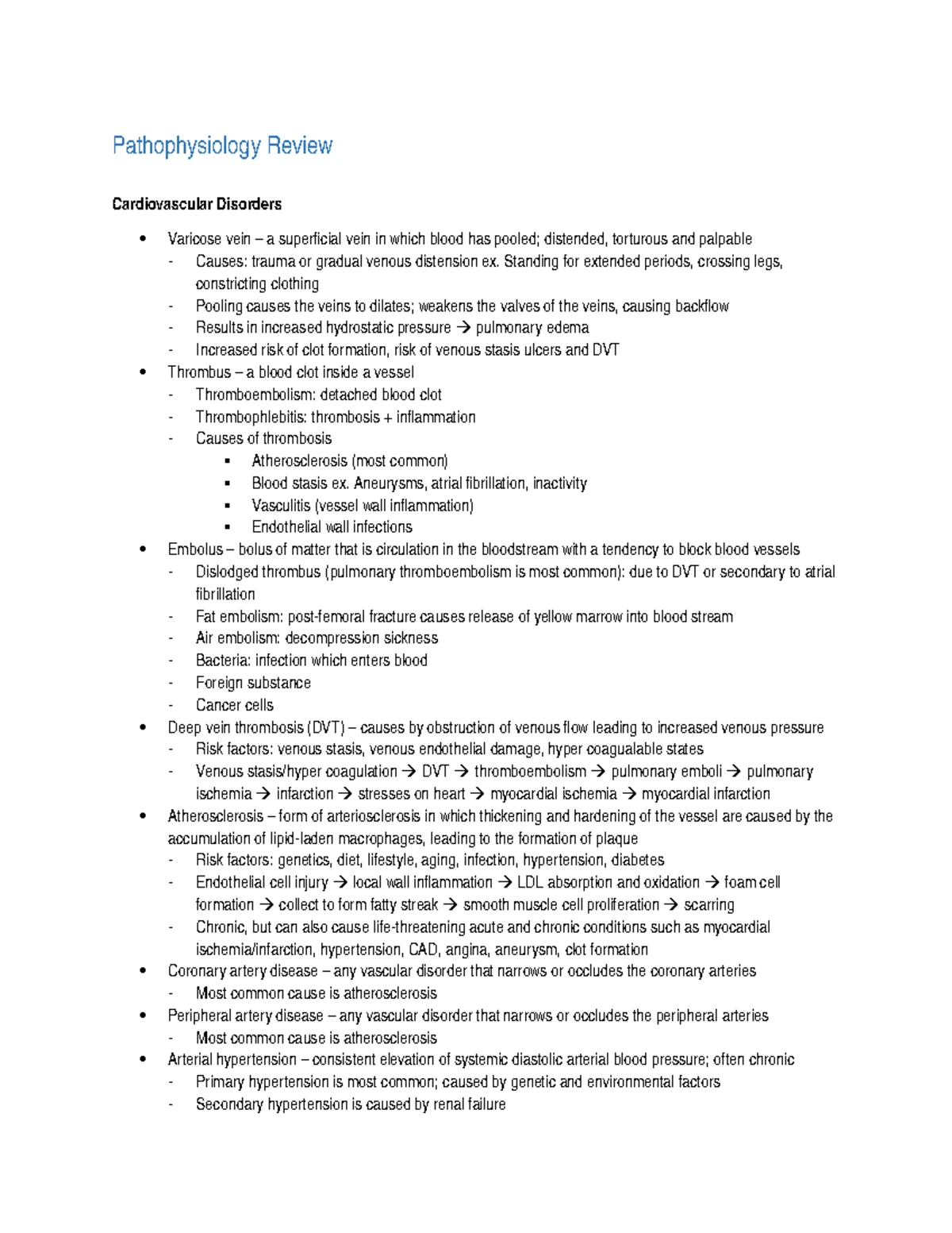 Pathophysiology 2 Module Test 3 Study Notes: Digestive Disorders - Studocu