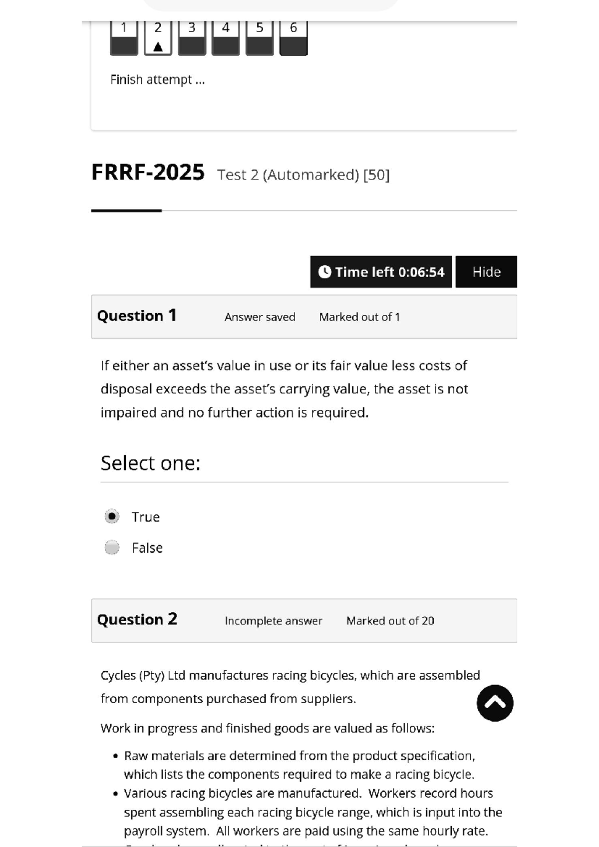 123456 Test 2 Practice Questions and Answers for Accounting Course ...