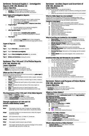 Importance of police reports - The Importance of the Police Report By ...