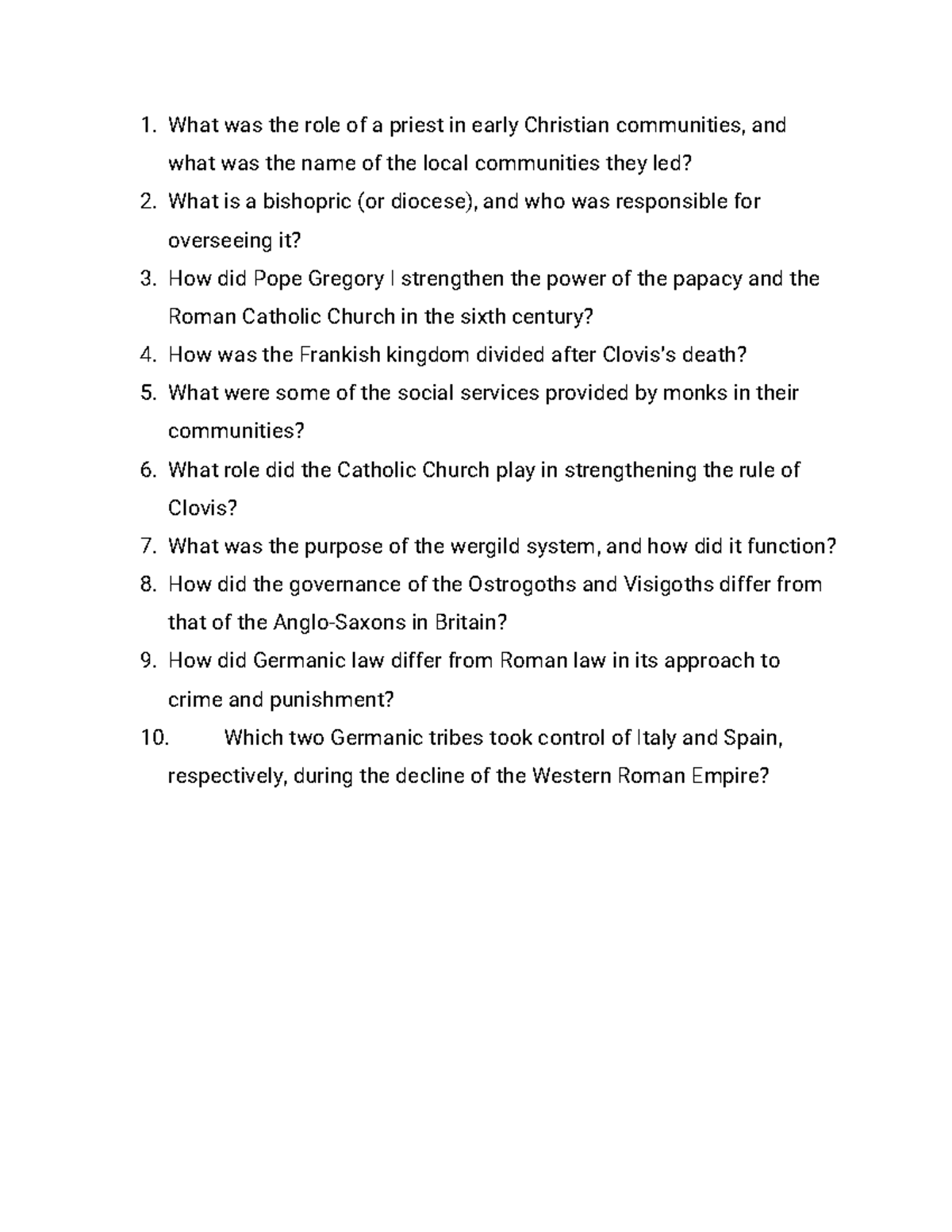 Early Christian Communities and the Role of the Catholic Church in ...