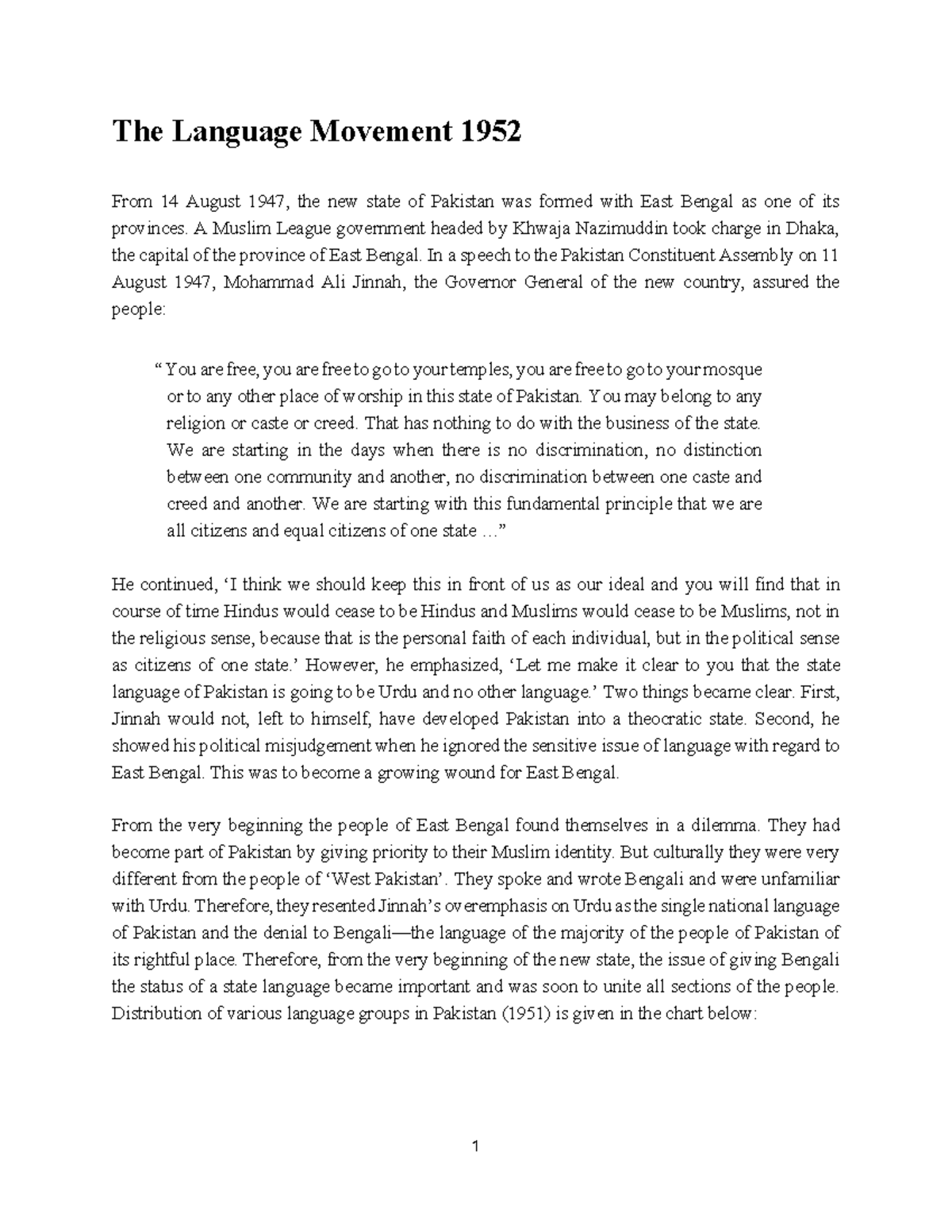 The 1952 Language Movement: Struggle for Bengali Rights in Pakistan ...