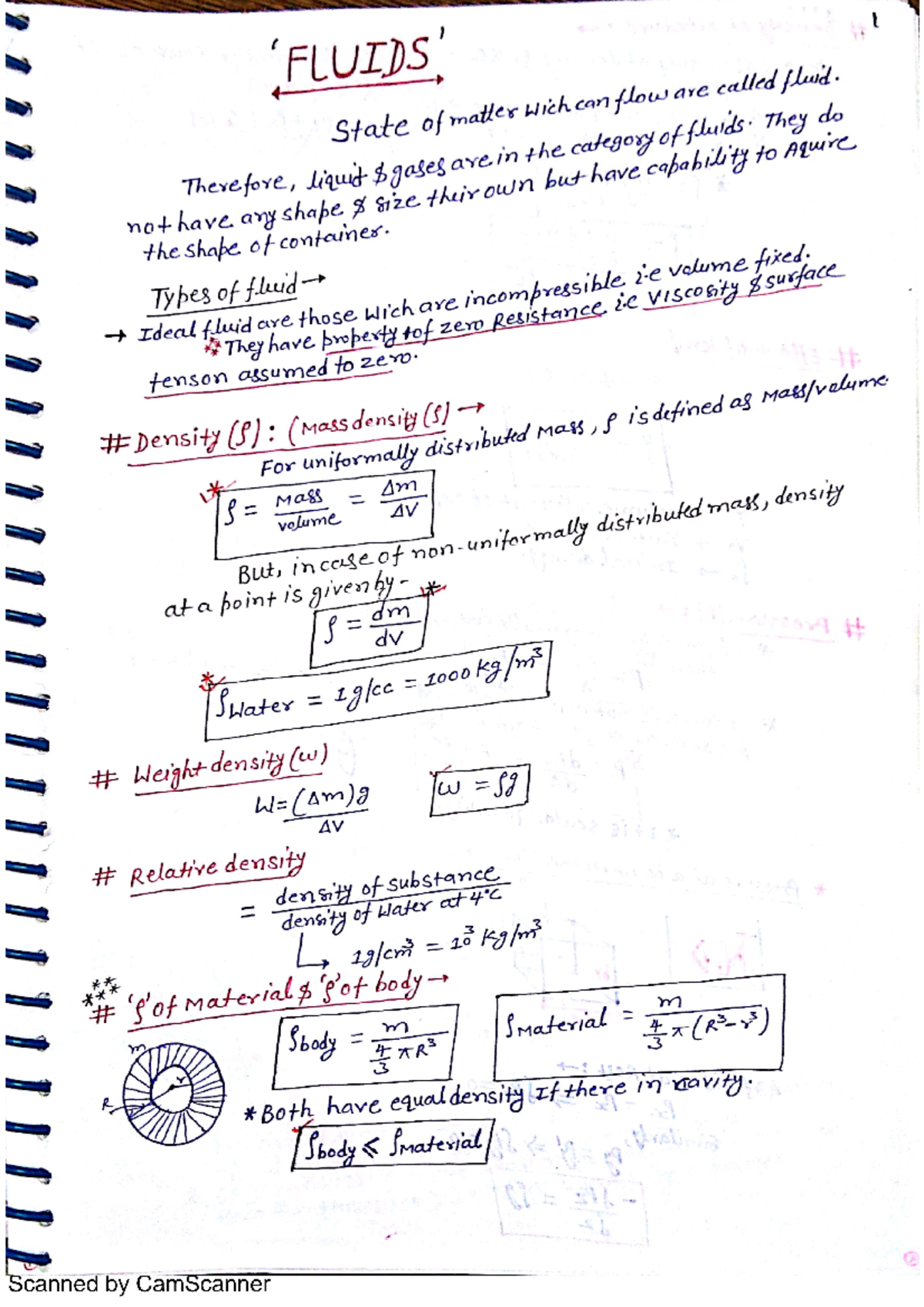 Fluid Mechanics Lecture Notes: Key Concepts and Principles - Studocu