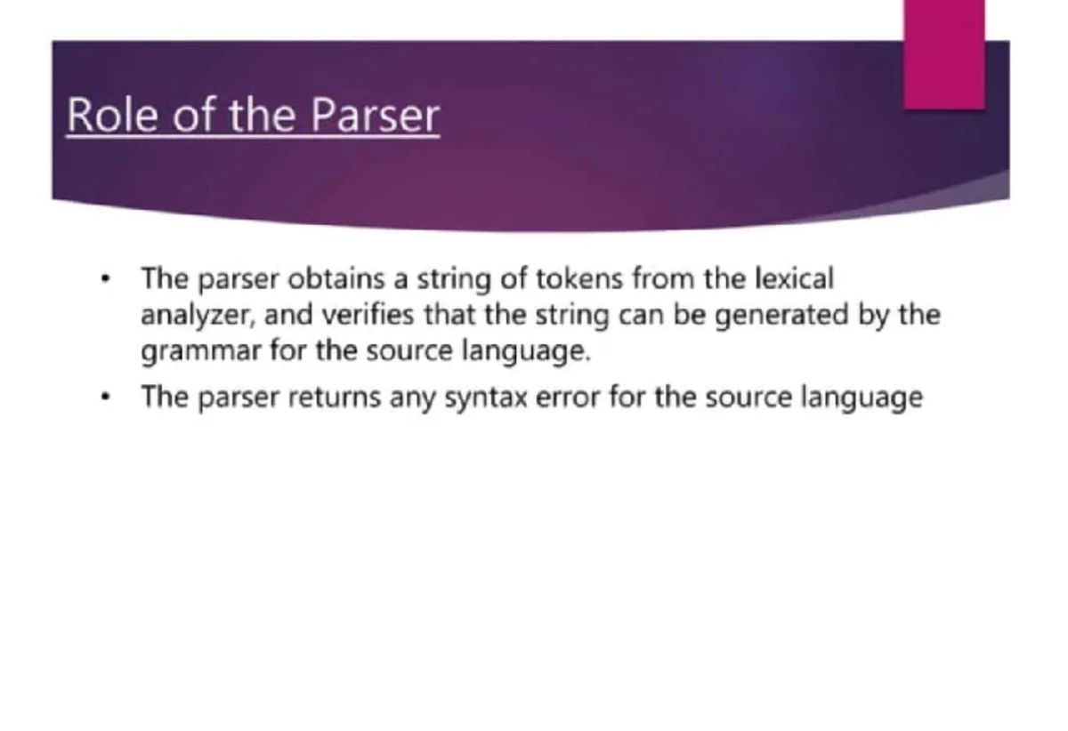 Role of lexical analyser - Lexical Analysis: 
