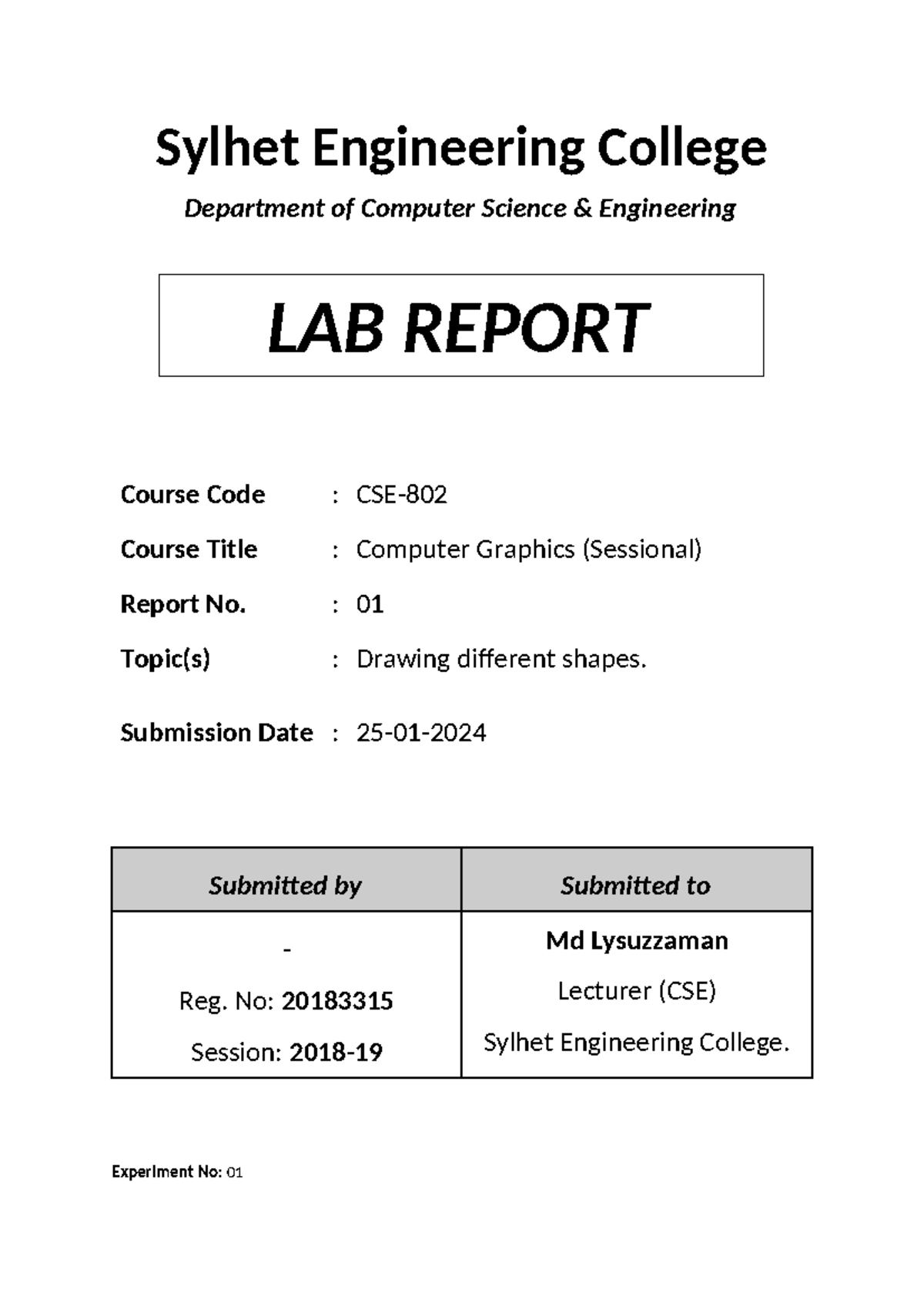 CSE- Lab Report: Drawing Shapes in OpenGL Techniques & Algorithms - Studocu