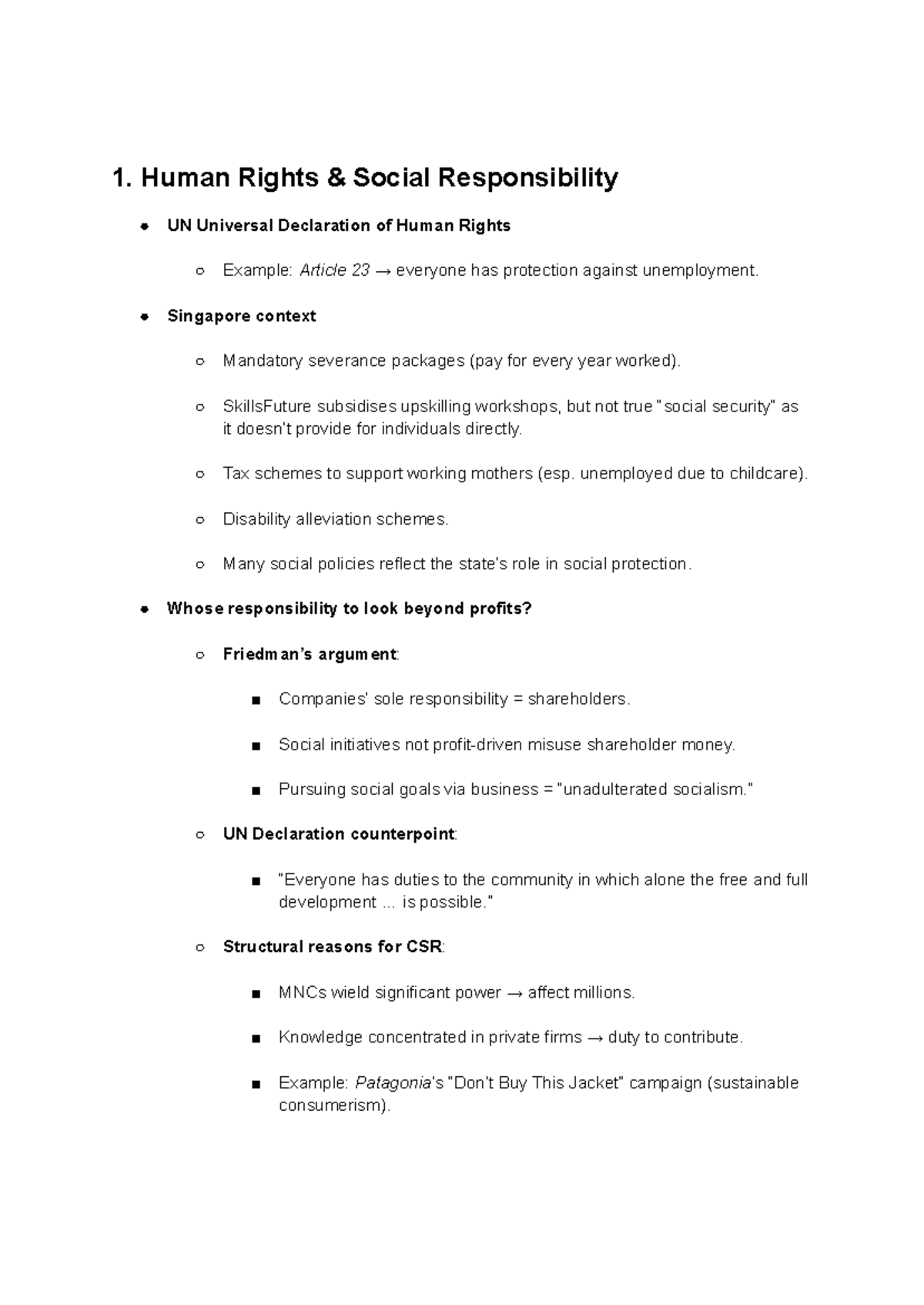 SMG Week 3 Notes: Human Rights, CSR, and Sustainable Business Models ...
