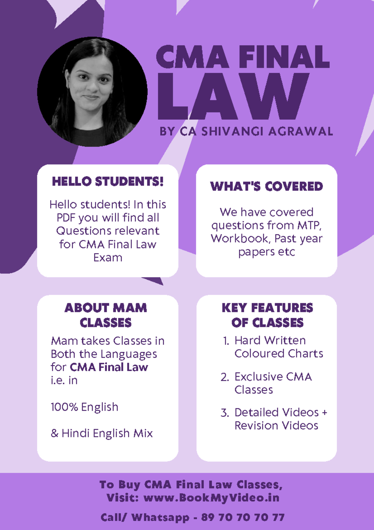 CMA Final Law - Important Questions for Exam Preparation 221207 223110 ...