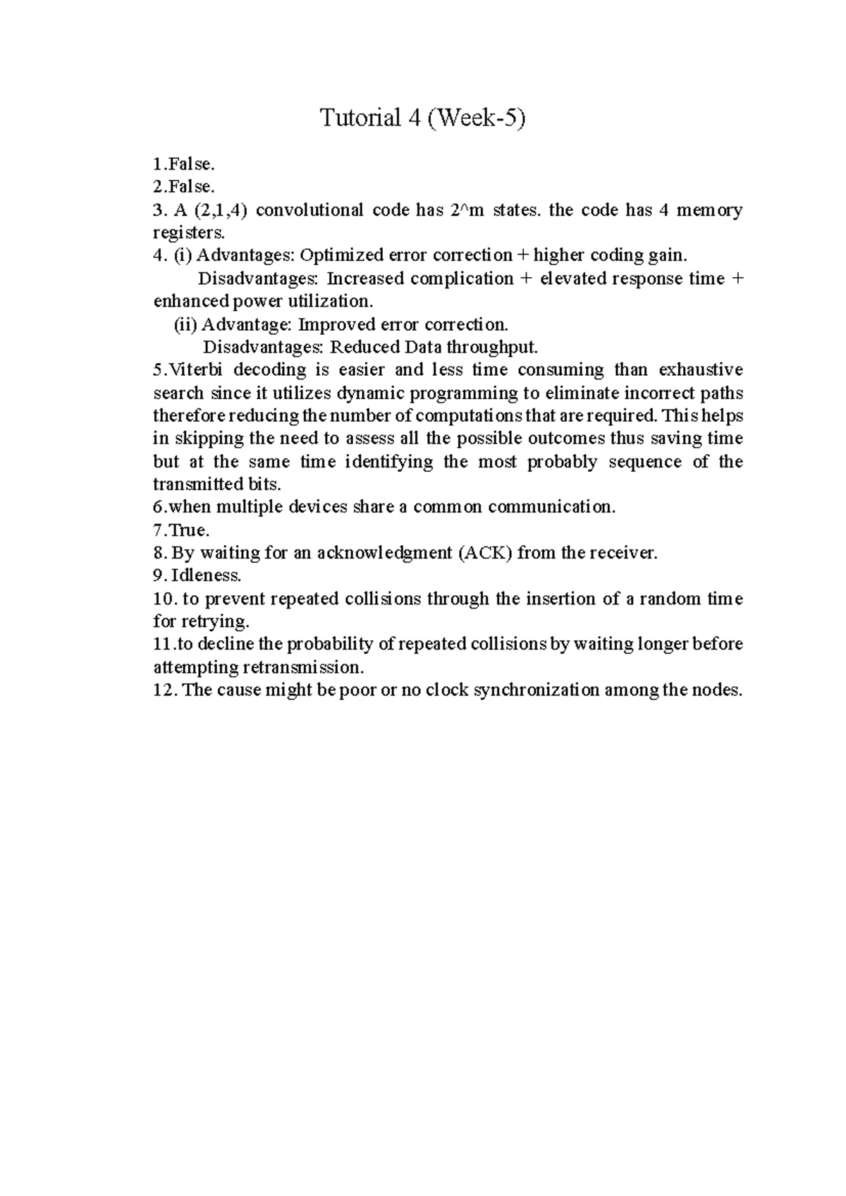 ECTE233 Tutorial 01 Solutions: Number Conversions and Operations - Studocu