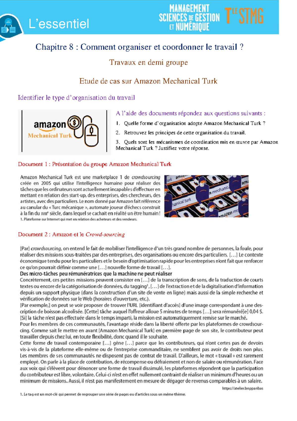 Etude de cas sur amazon mechanical turk - Chapitre 8 : Comment ...