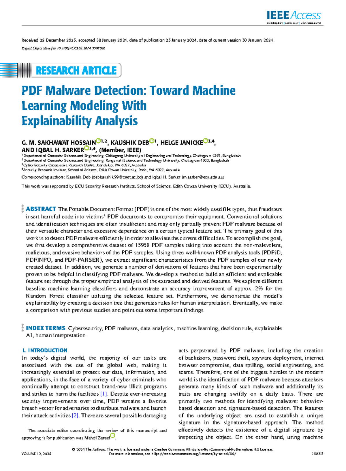 PDF Malware Detection: Machine Learning Modeling & Explainability ...