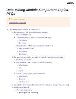 Data Mining Module 1 Important Topics PYQs - Data-Mining-Module-1 ...