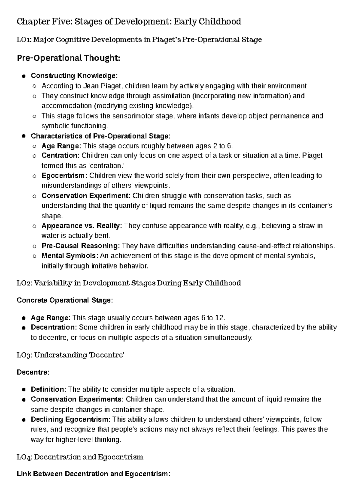 Chapter 5: Stages of Development in Early Childhood (Cognitive Focus ...