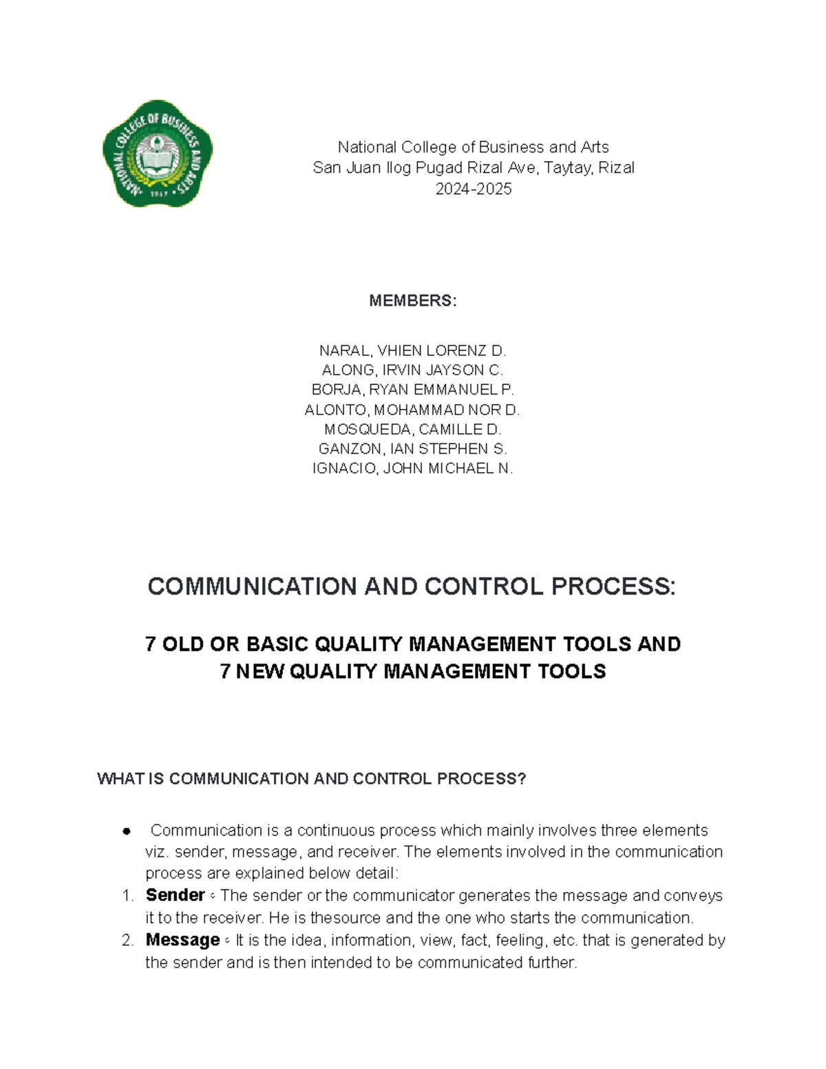 NCBA- Template - Accountancy - NATIONAL COLLEGE OF BUSINESS AND ARTS ...