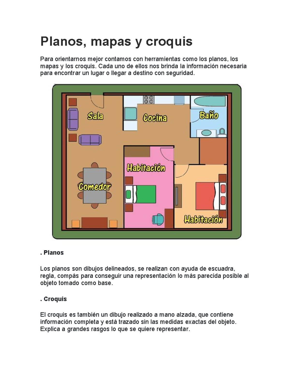 Planos, Mapas y Croquis: Herramientas de Orientación - Studocu