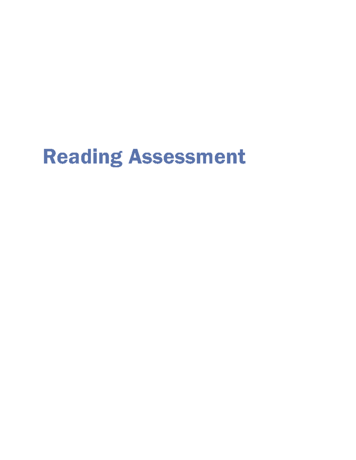 2 - Reading Assessment (050749) for Students - Studocu