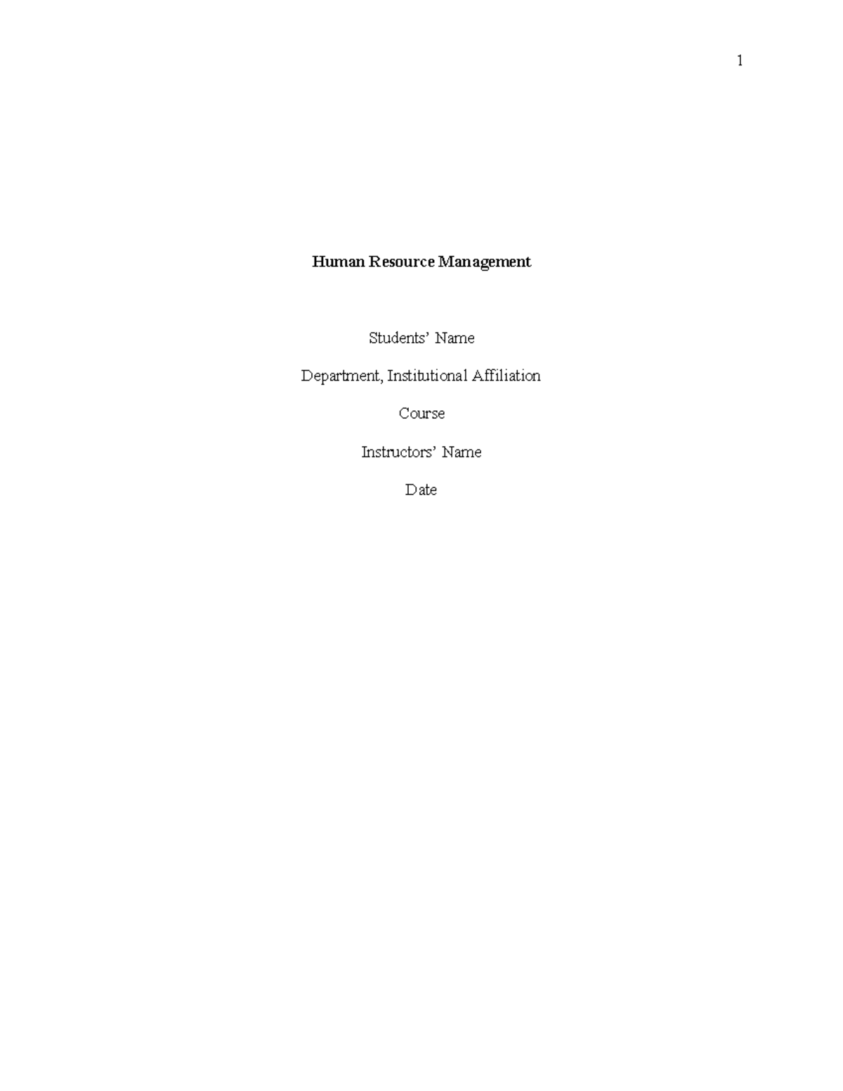HRM 191 - Essay on Effective Workplace Management Practices - Studocu