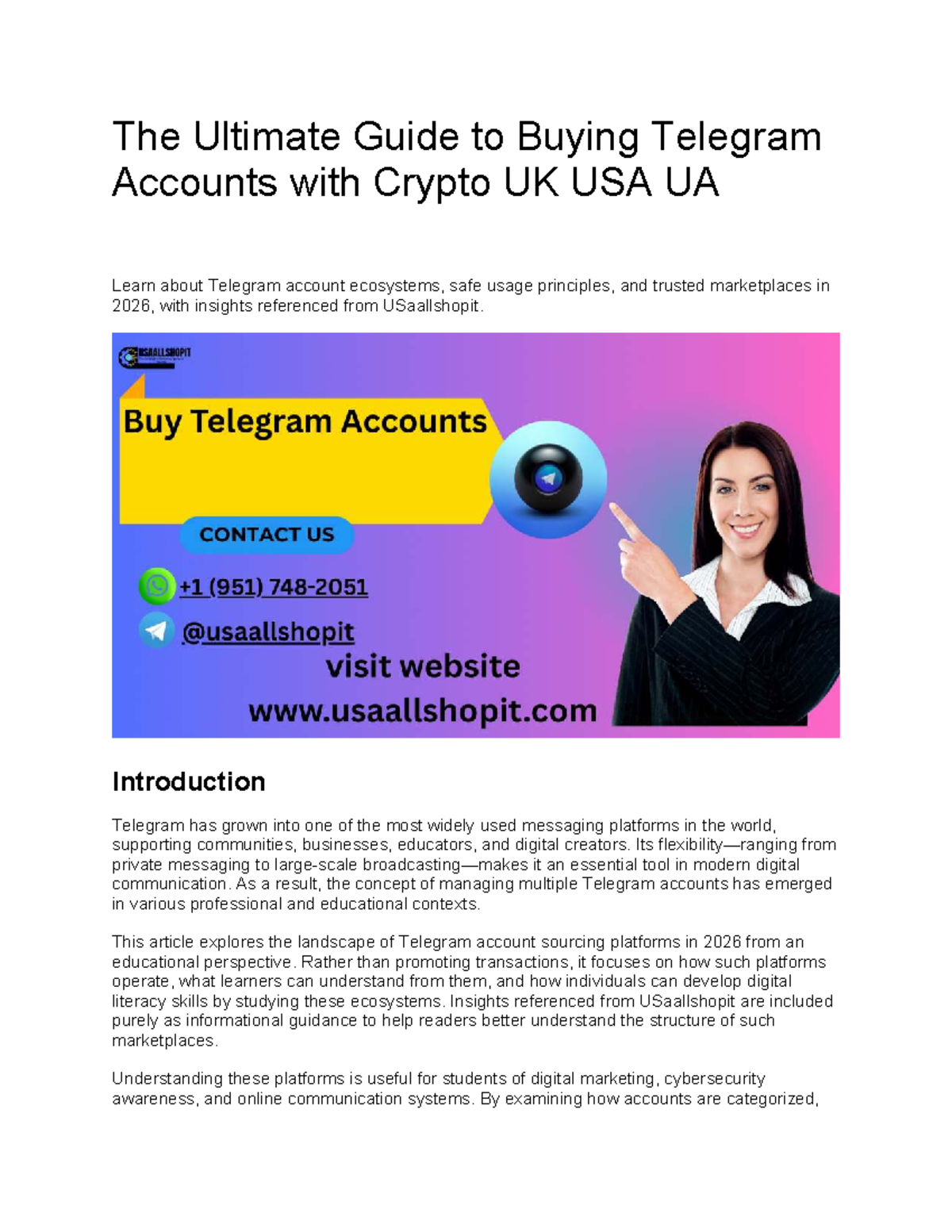 Telegram Account Ecosystems: A 2026 Educational Insight Guide - Studocu