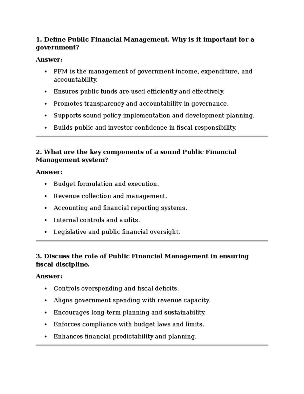 Public Financial Management (PFM) Theory: Importance, Components ...