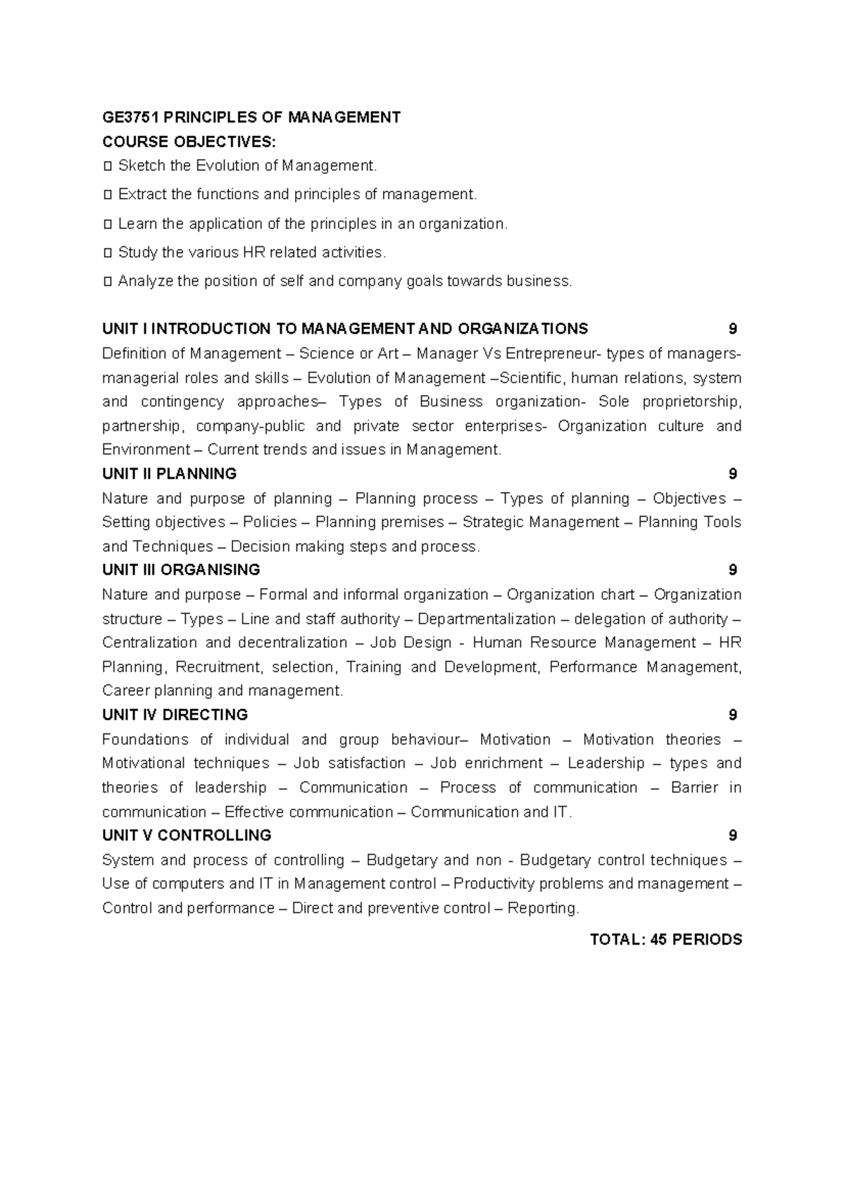 709989959 GE3751 Principles of Management: Course Overview & Units ...